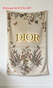 Dior Botanical Garden Flannel Throw Blanket D160